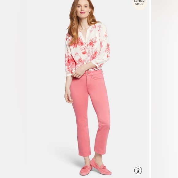 NYDJ Marilyn Straight Ankle Length Pink Punch Size 12 NWT - Picture 8 of 14